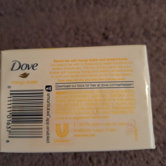 2 PK Dove Glowing‎ Gentle 6 Bars Soap Mango/Almond Butter ~ 3.17 oz each - Picture 6 of 8